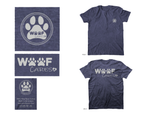 Woof Cares Heather Navy T-Shirt